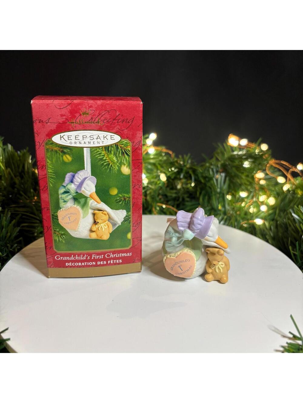 Grandchild’s First Christmas - Porcelain - 2001 - Hallmark Keepsake Ornament